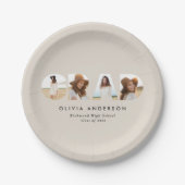 Assiettes En Carton Typographie géométrique moderne diplôme d'arc phot (Devant)