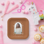 Assiettes En Carton Typographie géométrique moderne diplôme d'arc phot (Fête)