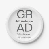 Assiettes En Carton Typographie moderne graduation simple minimum c (Devant)