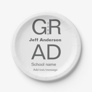 Assiettes En Carton Typographie moderne graduation simple minimum c