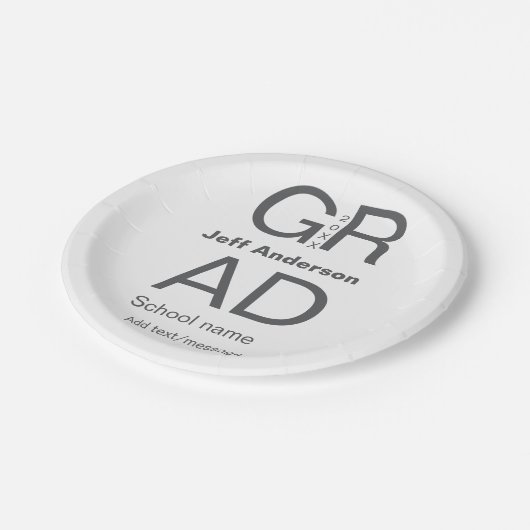 Assiettes En Carton Typographie moderne graduation simple minimum c (Angle)