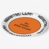 Assiettes En Carton Typographie Orange Noir Blanc Joyeux Halloween (Angle)
