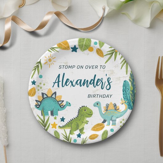 Assiettes En Carton Tyrannosaurus Jurassic Party Dinosaur Anniversaire