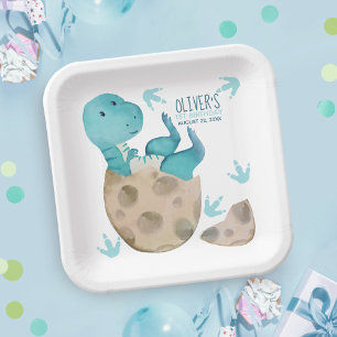 Assiettes En Carton Tyrannosaurus Rex Dinosaur Boy Birthday Party