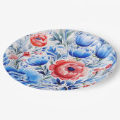 Assiettes En Carton Ukrainian folk art pattern (Angle)