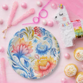 Assiettes En Carton Ukrainian folk art pattern (Fête)