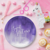 Assiettes En Carton UlUV abstrait art moderne doux 16 anniversaire (Fête)