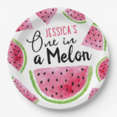Assiettes En Carton Un à Melon Anniversaire Party (Devant)