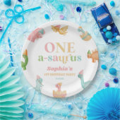 Assiettes En Carton Un A-Saurus Dinosaur 1ère fête d'anniversaire (Fête)