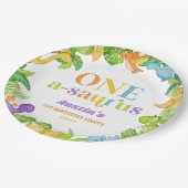 Assiettes En Carton Un A-Saurus Dinosaur 1ère fête d'anniversaire (Angle)