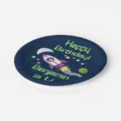 Assiettes En Carton Un adorable vaisseau-fusée dans l'espace dessin an (Angle)