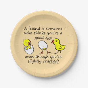 Assiettes En Carton Un ami est quelqu'un de drôle de Citation BFF