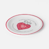 Assiettes En Carton Un amour si fort rubis plaques de mariage (Angle)