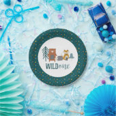 Assiettes En Carton Un animal sauvage de forêt premier anniversaire (Fête)