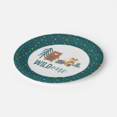 Assiettes En Carton Un animal sauvage de forêt premier anniversaire (Angle)