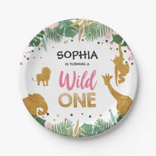 Assiettes En Carton Un anniversaire sauvage Papier Plaques Safari Anim