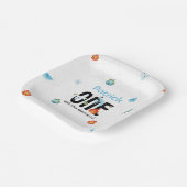 Assiettes En Carton Un avec les éléments premier anniversaire (Angulaire)