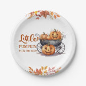 Assiettes En Carton Un Baby shower Automne D'Halloween Un Peu Citrouil (Devant)