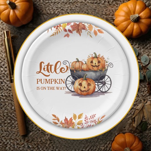 Assiettes En Carton Un Baby shower Automne D'Halloween Un Peu Citrouil