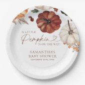 Assiettes En Carton Un Baby shower Automne Un Peu Citrouille (Devant)