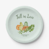 Assiettes En Carton Un Baby shower D'Automne Un Peu Citrouille (Devant)