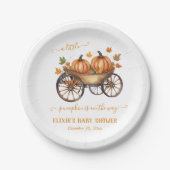 Assiettes En Carton Un Baby shower D'Automne Un Peu Citrouille Neutre (Devant)