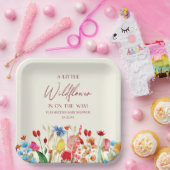 Assiettes En Carton Un Baby shower Floral Fleur Fleur Fleur Un Peu Fle (Fête)