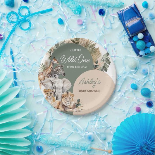 Assiettes En Carton Un Baby shower Safari Un Peu Sauvage (Fête)