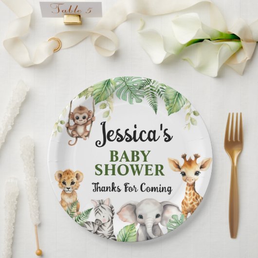 Assiettes En Carton Un Baby shower Un Peu Sauvage (Mariage)