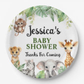 Assiettes En Carton Un Baby shower Un Peu Sauvage (Devant)