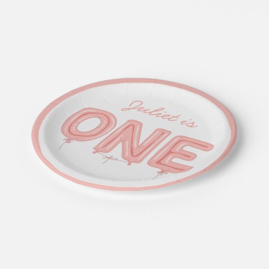 Assiettes En Carton UN Balcon, 1ER LIEU DE FÊTE D'Anniversaire (Angle)