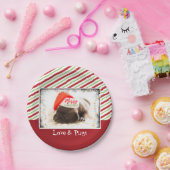 Assiettes En Carton Un beau Carlin de marionnettes dans un chapeau rou (Fête)