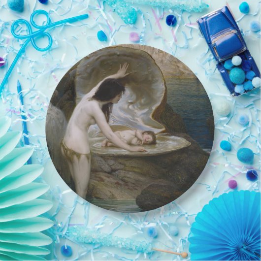 Assiettes En Carton Un bébé aquatique retrouvé dans un coquillage par  (Fête)