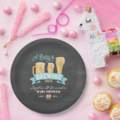 Assiettes En Carton Un bébé brasse des plaques de papier Baby shower (Fête)