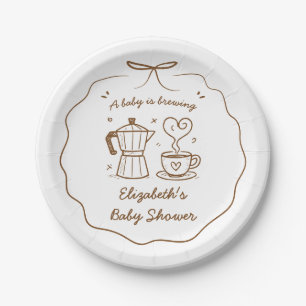 Assiettes En Carton Un Bébé brasse du Merci de café