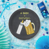 Assiettes En Carton Un bébé brasse le plat (Fête)