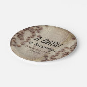 Assiettes En Carton Un bébé brasse un Baby shower de café rustique en  (Angle)