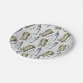 Assiettes En Carton Un bébé brasse une bouteille et des plaques de pap (Angle)