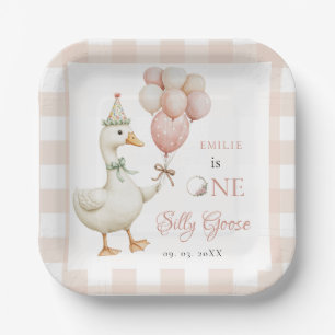 Assiettes En Carton Un bébé d'oie sotte 1er anniversaire