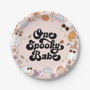 Assiettes En Carton Un bébé Éffrayant Super Halloween 1er anniversaire