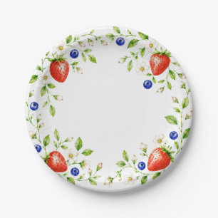 Assiettes En Carton Un bébé fraise myrtille sucré