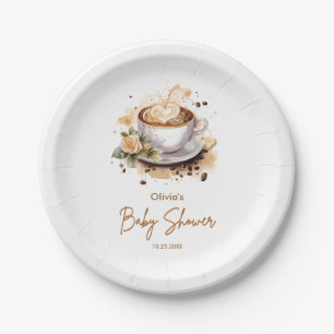 Assiettes En Carton Un bébé se prépare Fête Prénatale Café