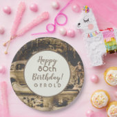 Assiettes En Carton Un bon Vintage 80 ans (Fête)