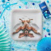 Assiettes En Carton Un cadre irlandais fait un ange de neige (Fête)