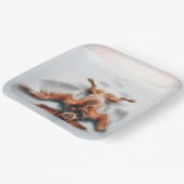 Assiettes En Carton Un cadre irlandais fait un ange de neige (Angulaire)