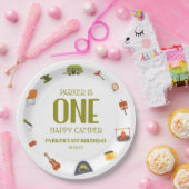 Assiettes En Carton Un Camping Happy Camper 1er Anniversaire Fête (Fête)