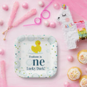 Assiettes En Carton Un Canard chanceux Première fête d'anniversaire (Fête)
