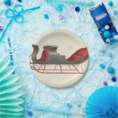 Assiettes En Carton Un Cheval Sleigh Open - Fred Weiss (Fête)