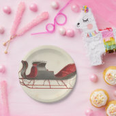 Assiettes En Carton Un Cheval Sleigh Open - Fred Weiss (Fête)