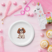 Assiettes En Carton Un chien mignon King Charles Spaniel COPY (Fête)
